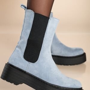 ankle boots with elastic, u9bax83811, blue