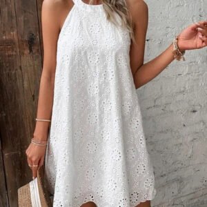 eyelet short dress