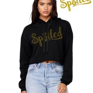 spoiled crop top hoodie