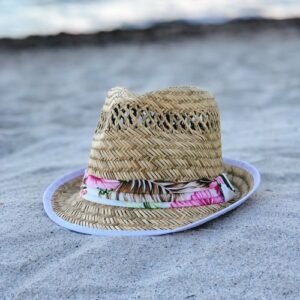 ‘say aloha’ natural straw fedora hat