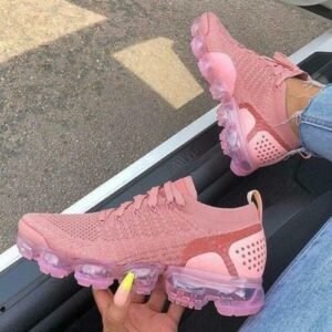women's flying woven breathable casual sneakers pink