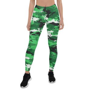 green camo leggings for women