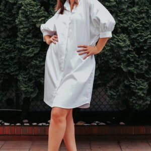 casual shirt dress with pockets