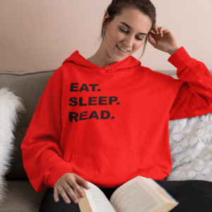 eat sleep read hoodie