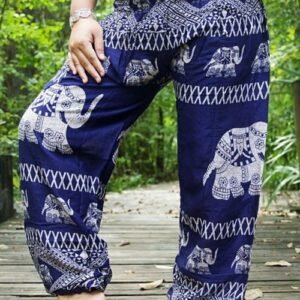 blue elephant pants women boho pants hippie pants yoga