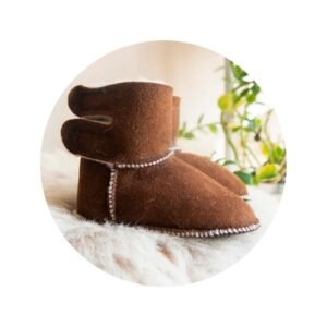 baby brown sheepskin boots.